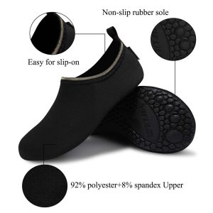 Sporty Water Shoes for Women, Barefoot Quick-Dry Slip-on Aqua Yoga Socks