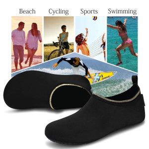 Sporty Water Shoes for Women, Barefoot Quick-Dry Slip-on Aqua Yoga Socks