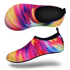 Sporty Water Shoes for Women, Barefoot Quick-Dry Slip-on Aqua Yoga Socks