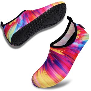 Sporty Water Shoes for Women, Barefoot Quick-Dry Slip-on Aqua Yoga Socks