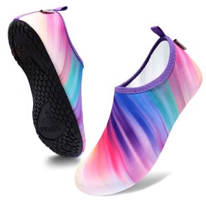 Sporty Water Shoes for Women, Barefoot Quick-Dry Slip-on Aqua Yoga Socks