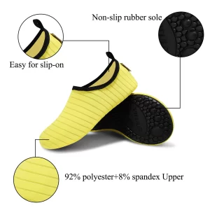 Water Sports Shoes for Men Women, Barefoot Quick-Dry Slip-on Aqua Socks