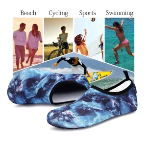 Water Sports Shoes for Men Women, Barefoot Quick-Dry Slip-on Aqua Socks