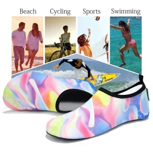 Water Sports Shoes for Men Women, Barefoot Quick-Dry Slip-on Aqua Socks