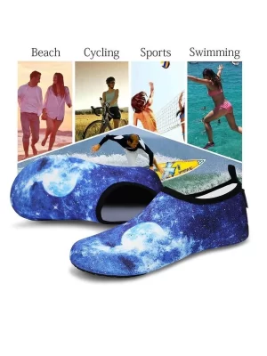 Water Sports Shoes for Men Women, Barefoot Quick-Dry Slip-on Aqua Socks