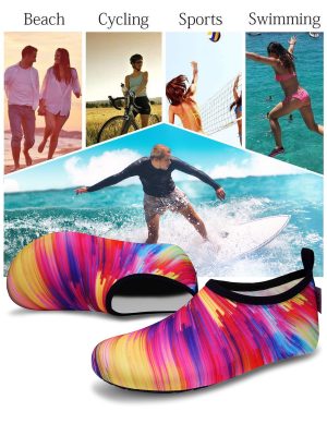 Water Sports Shoes for Men Women, Barefoot Quick-Dry Slip-on Aqua Socks